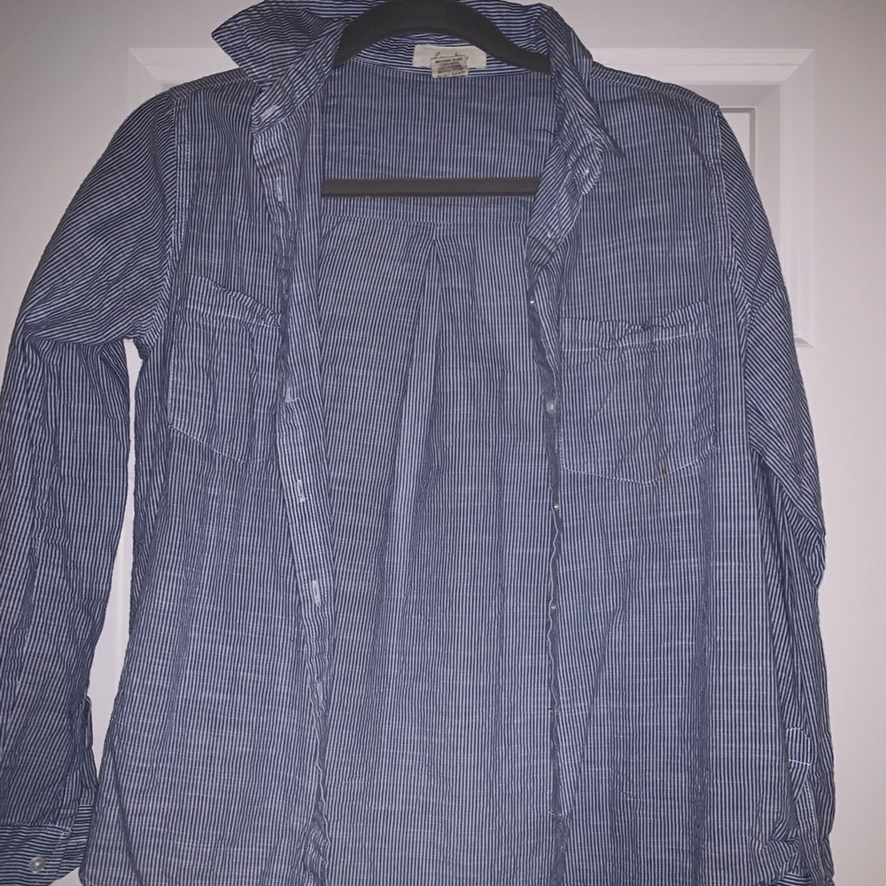 Striped button down